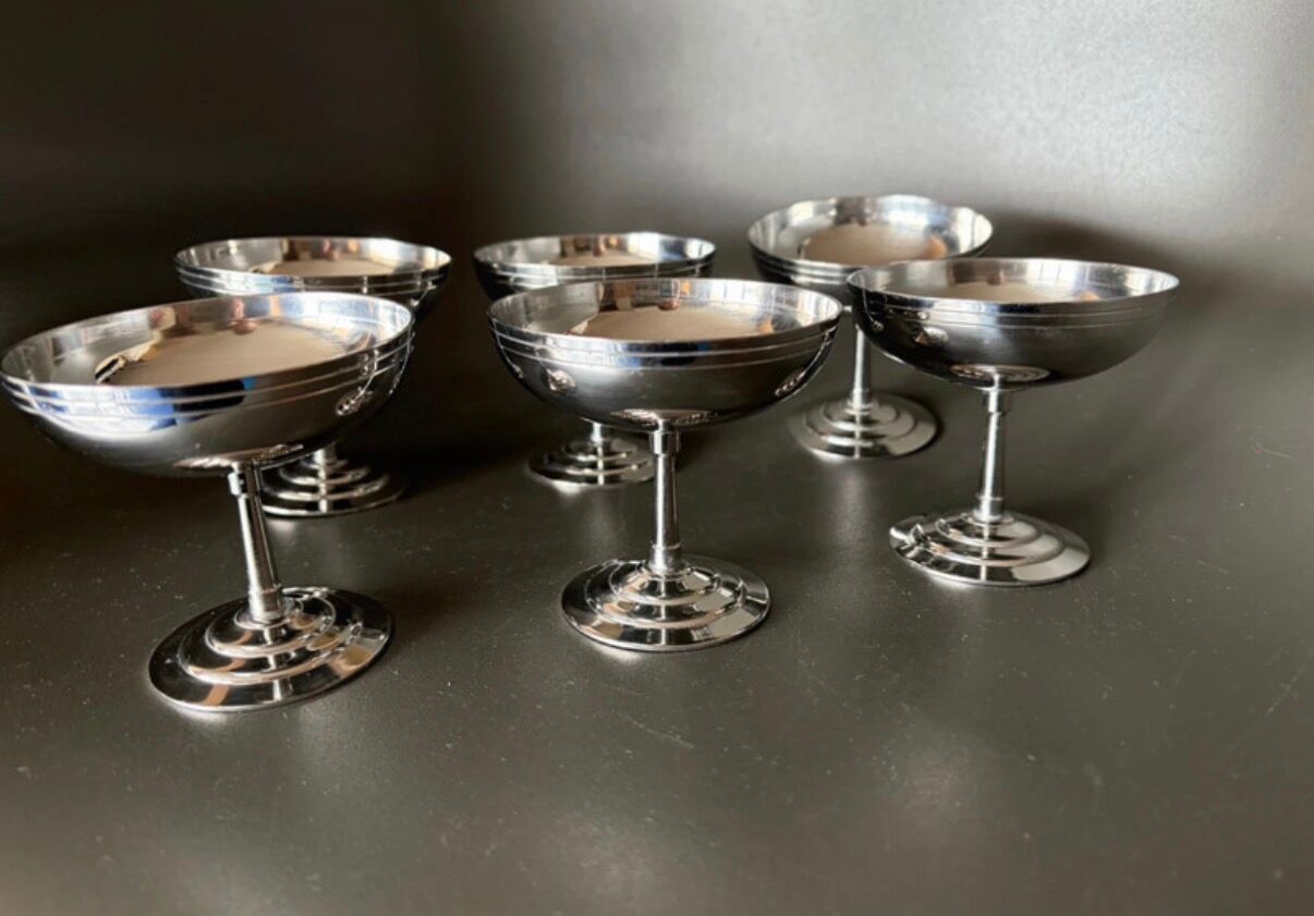 Vintage dessert bowls Inox - Set of 10