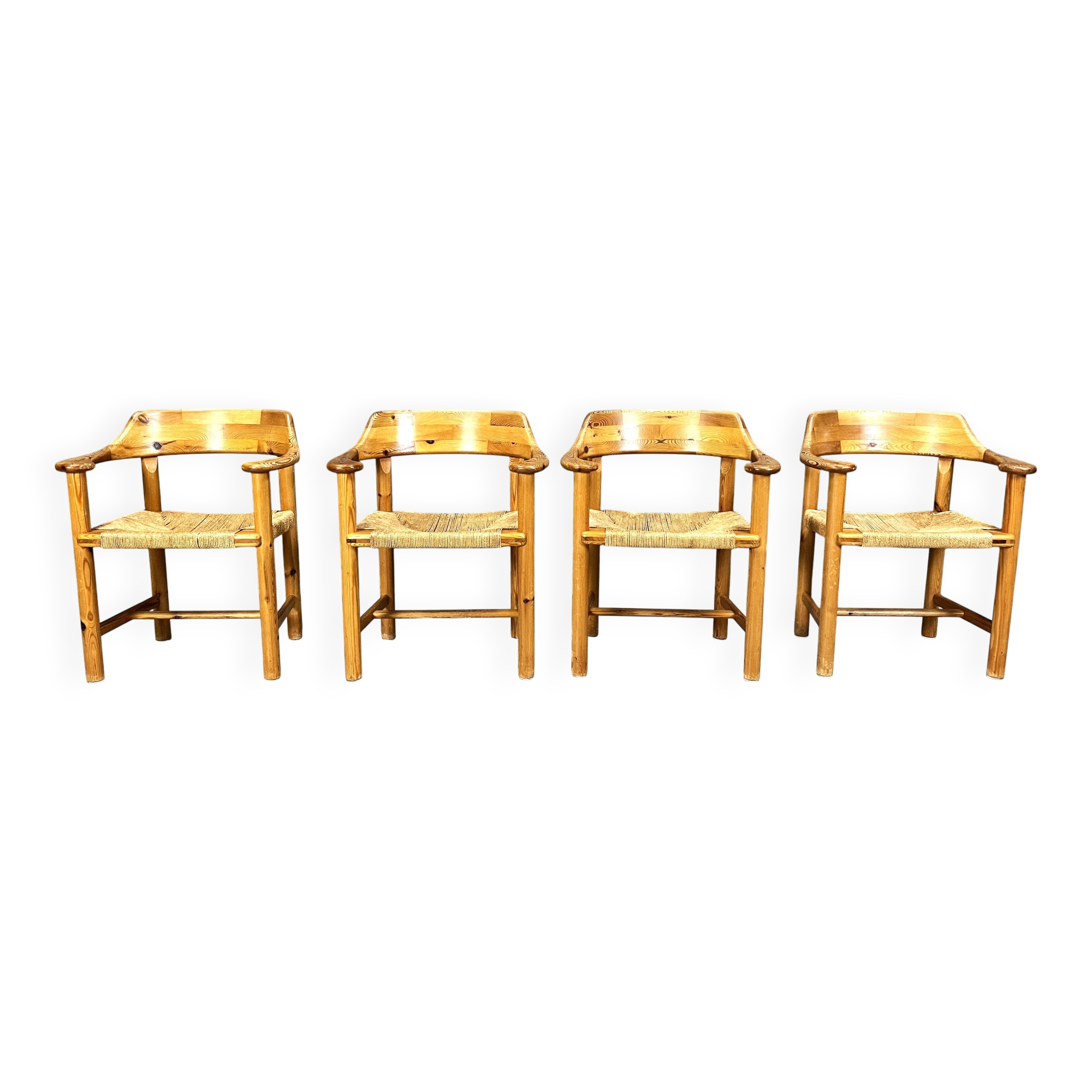 Rainer Daumiller pine wood dining chairs for Hirtshals Savvaerk - set