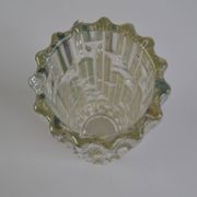 Original Frantisek Vizner Glass ´Maze´ Vase for sklo union Rosice 1960s