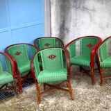 6 wicker chairs