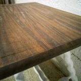 Side table with turned wood base