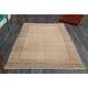 1970s Vintage Turkish Hand-Knotted Wool Cotton Beige Area Rug 149x226