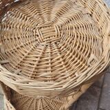 Vintage rattan bar trolley