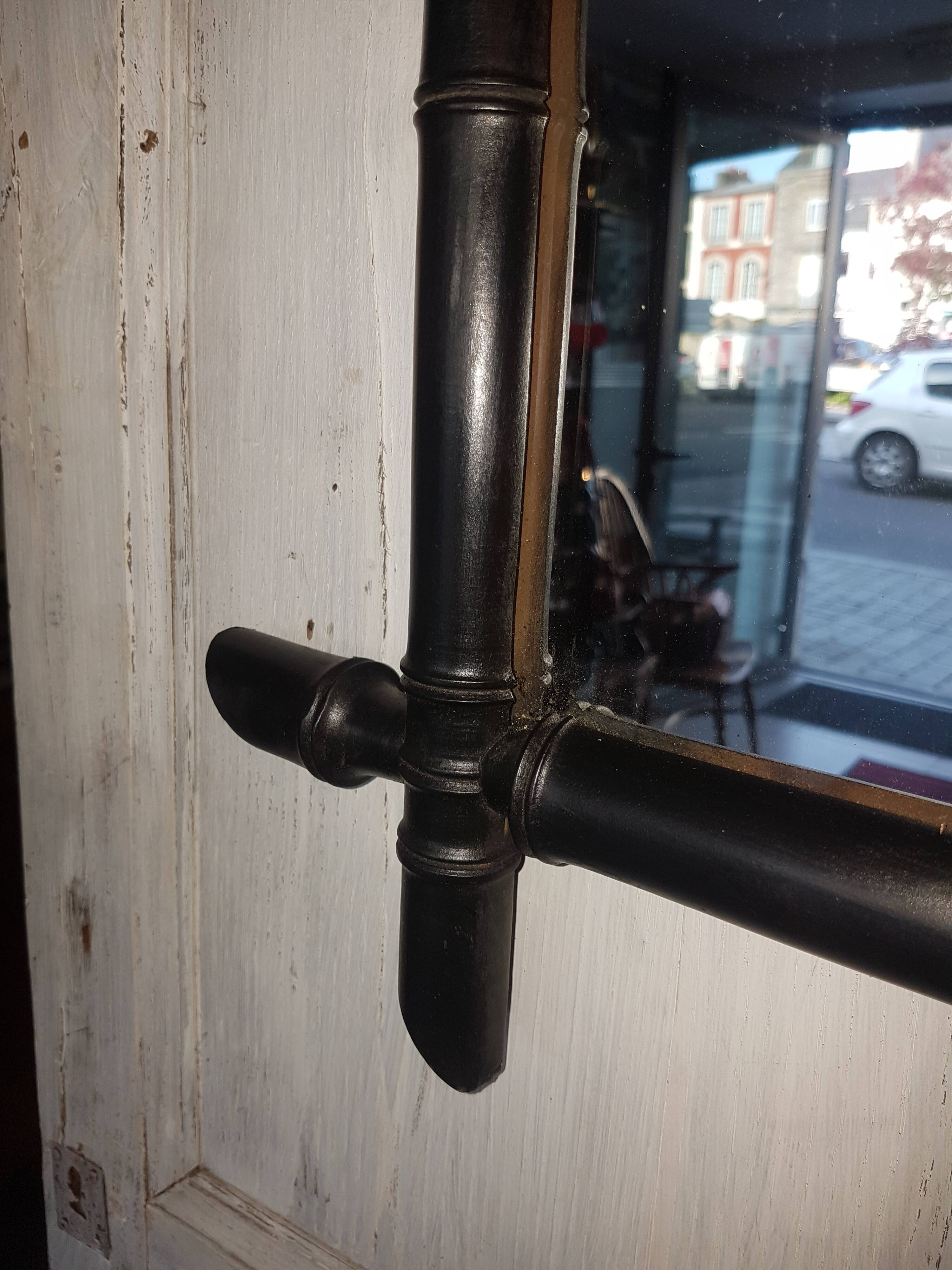 Black bamboo mirror 57x72cm