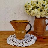 Vintage yellow ceramic pitcher