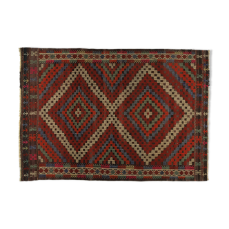 Anatolian handmade kilim rug 252 cm x 172 cm