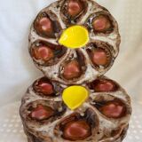 Set de 4 assiettes à huîtres en céramique Vallauris plats de service