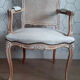 Armchair in white ceruse wood Louis XV style