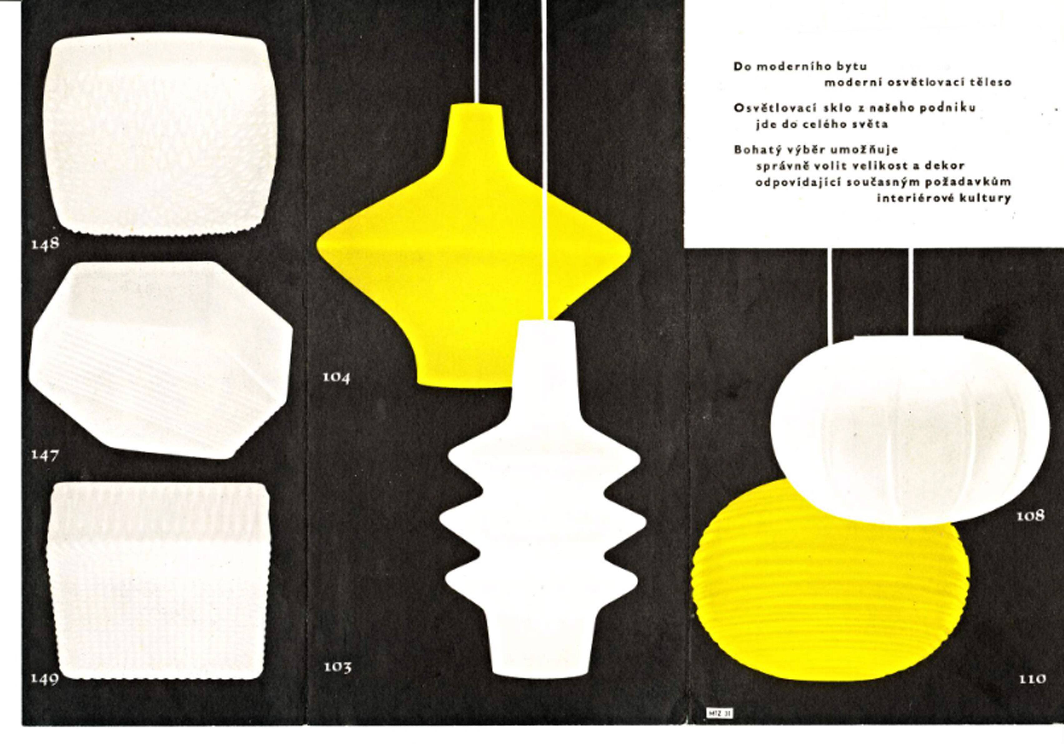 1960's White Opaque Ceiling lamp