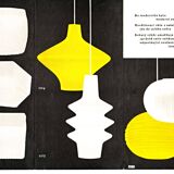 1960's White Opaque Ceiling lamp