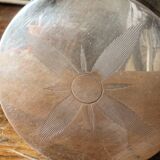 Circular silver-plated candy box, Art Deco period