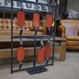 Vintage coat rack in ceramic and metal 1960