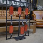 Vintage coat rack in ceramic and metal 1960