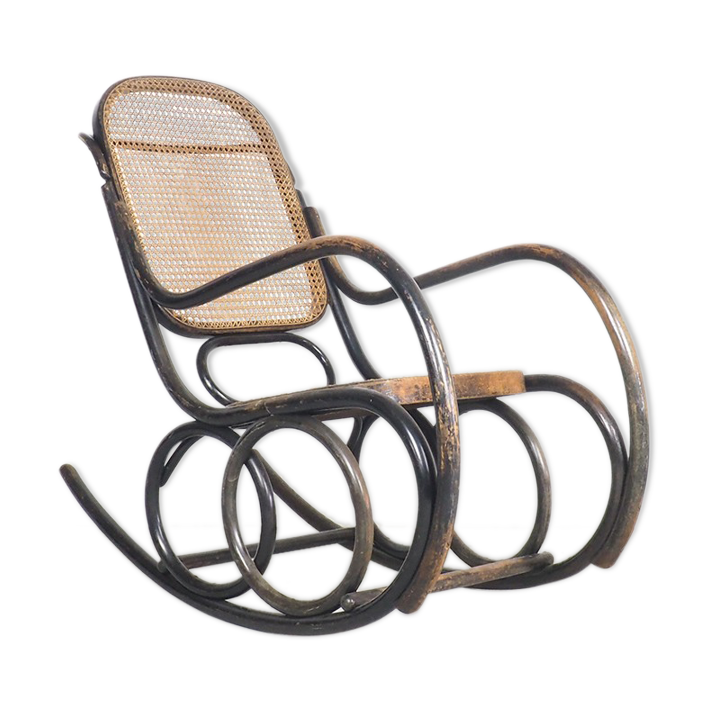 Classic Thonet bentwood rocking chair by Ton, 1950