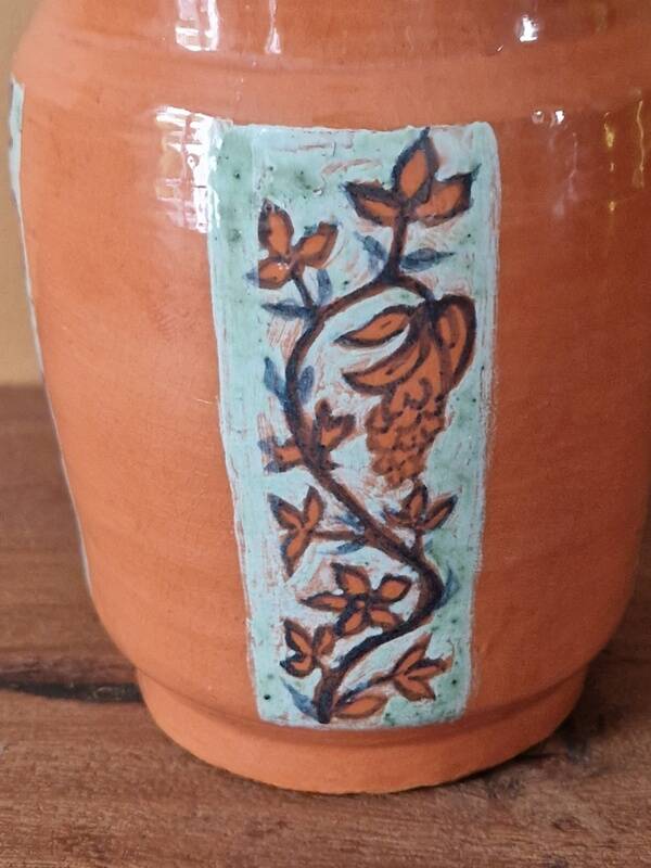 Jean Besnard (1889-1958) - Ceramic vase - Orange colour