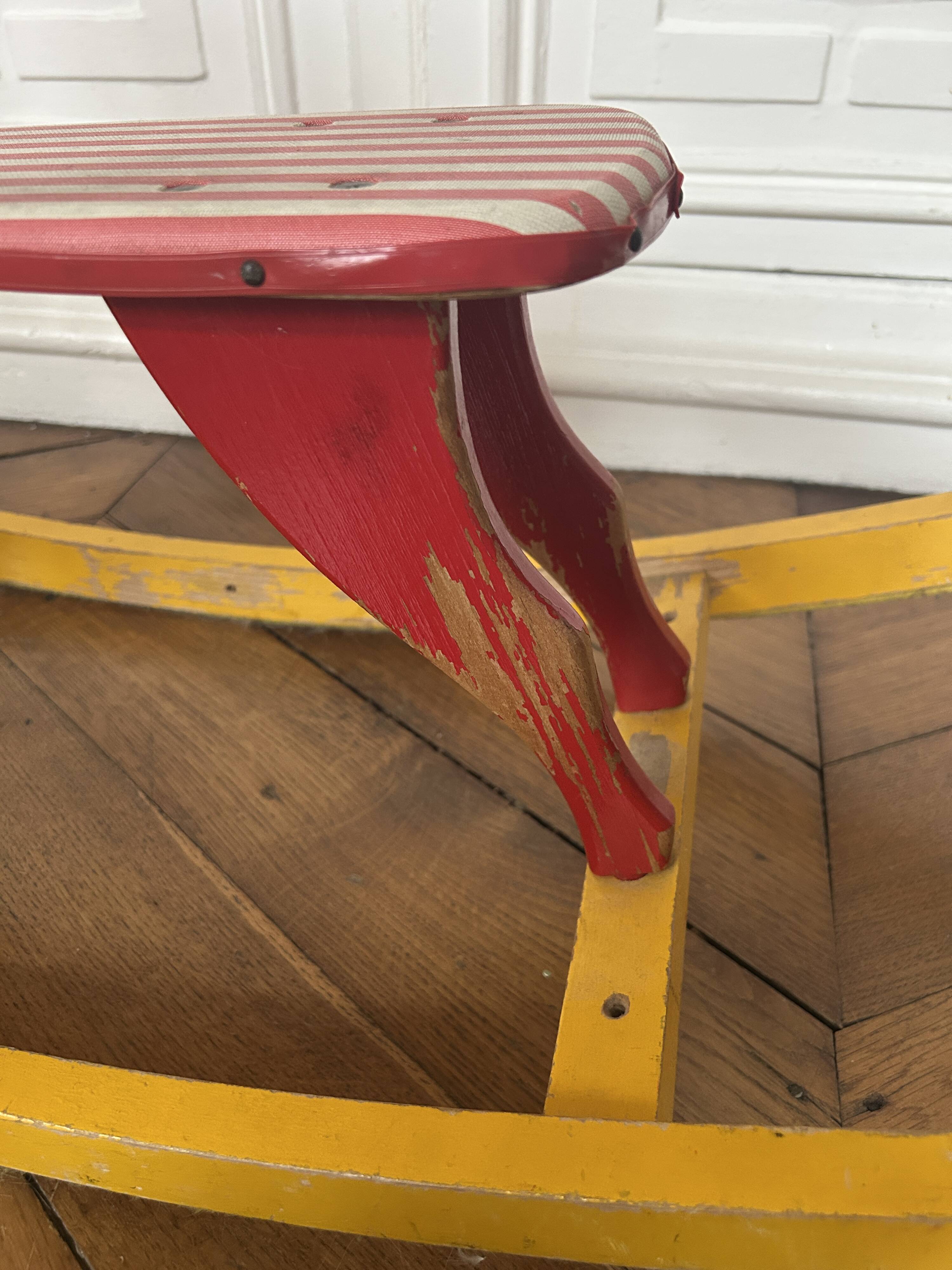 Wooden rocking horse