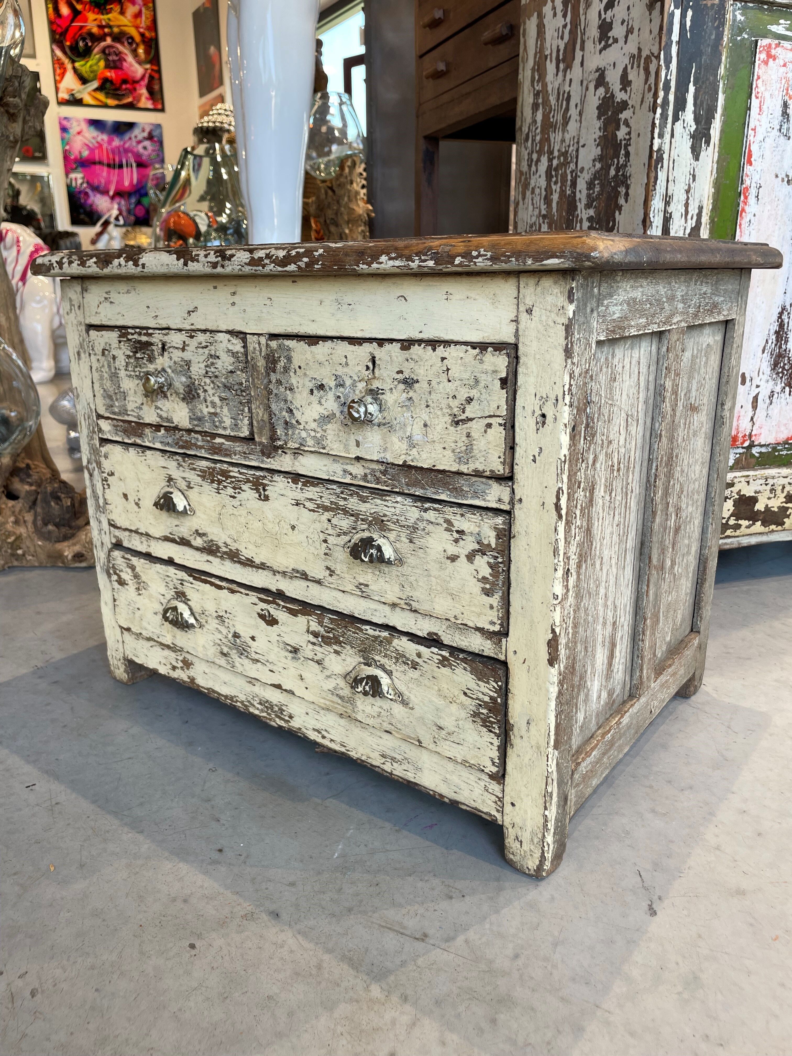 Antique teak chest of drawers