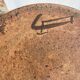 Ceramic pan XXth signature to be identified