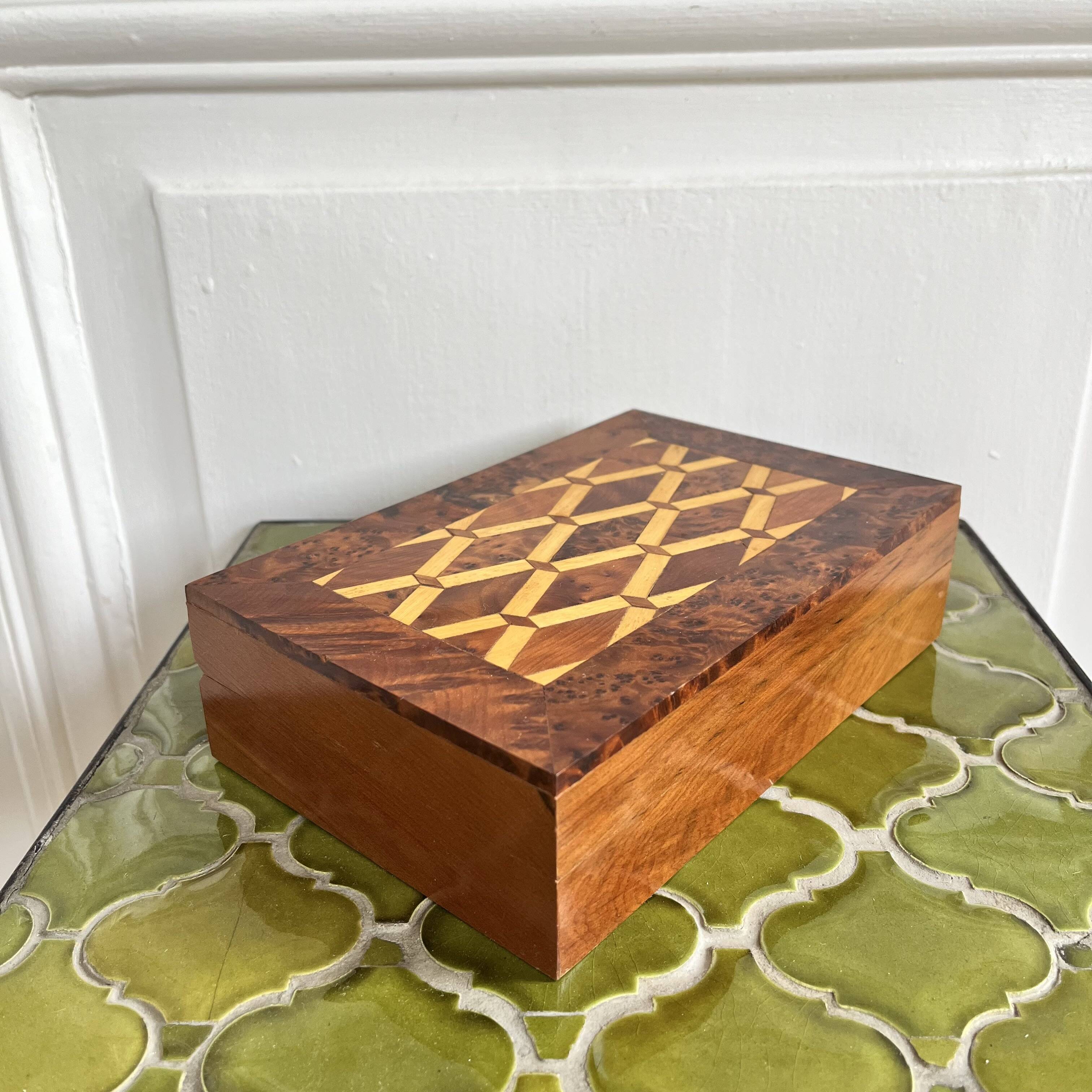 Wooden marquetry box