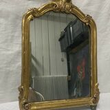 Miroir en bois et stuc doré décor palmette époque Louis XV 18ème 31x45cm