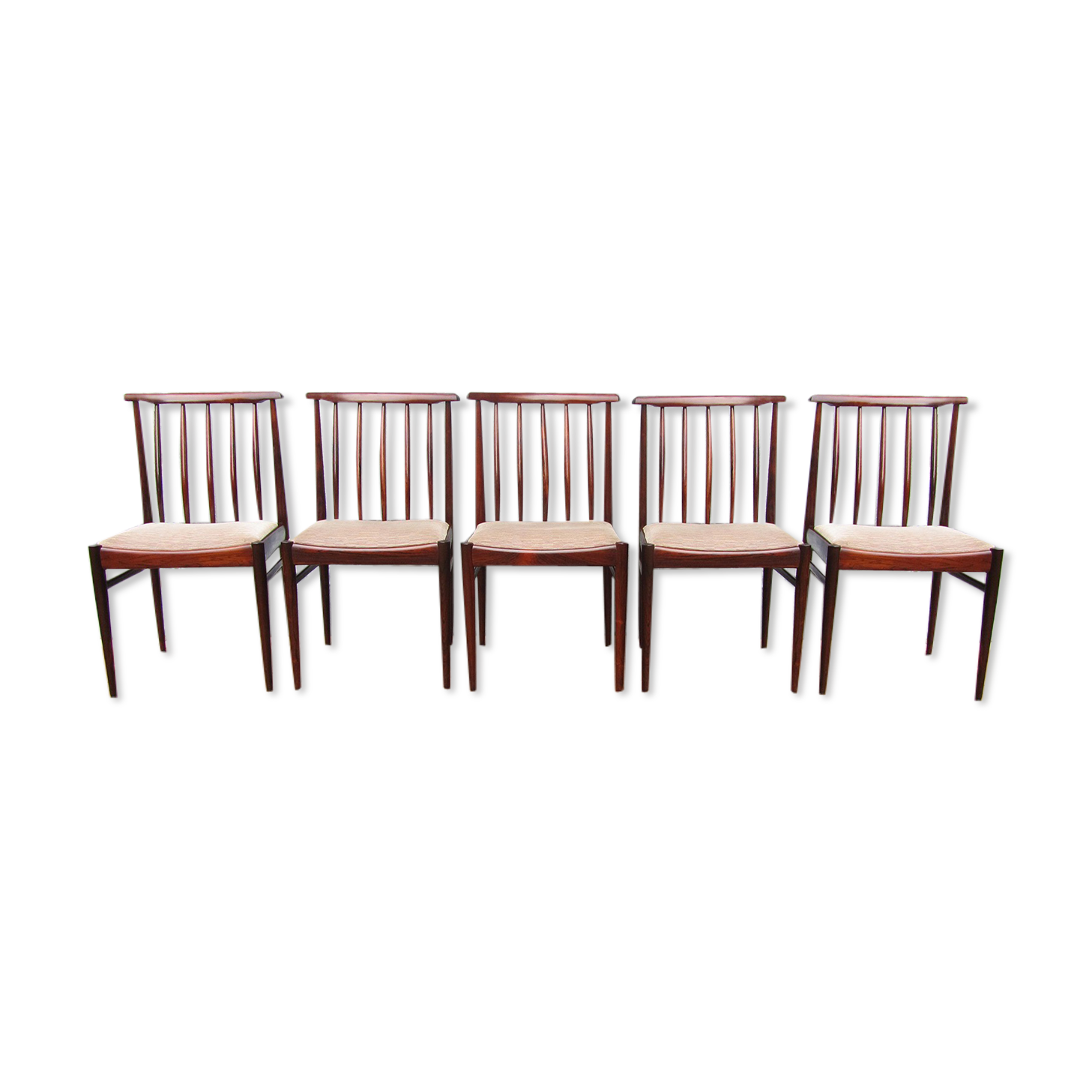 Dutch design rosewood chairs for Awa, 1960s, set of 5