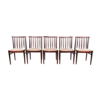 Dutch design rosewood chairs for Awa, 1960s, set of 5