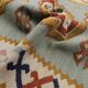 Antique Anatolian Kilim Rug, Turquoise Blue & Mustard Flatweave 141x93 cm