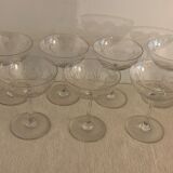 7 cut crystal champagne glasses