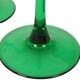 Set of 4 Vintage Luminarc Alsace Wine Glasses Narrow Green Stems