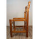 Chaise vintage Maison Regain en orme et cuir 1970