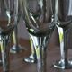 9 small stemmed sparkling glasses H 13 cm