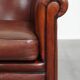 Sheepskin Leather Club Chair with Black Piping