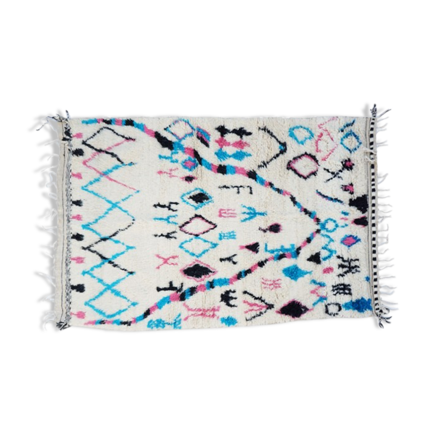 Colorful Berber carpet 216 x 142cm