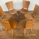 Series of 6 chairs bistro Baumann model Dove year 1950/1960
