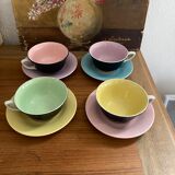 4 vintage coffee cups