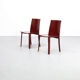 Postmodern Italian leather dining chairs