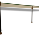 Glass table with brass tip