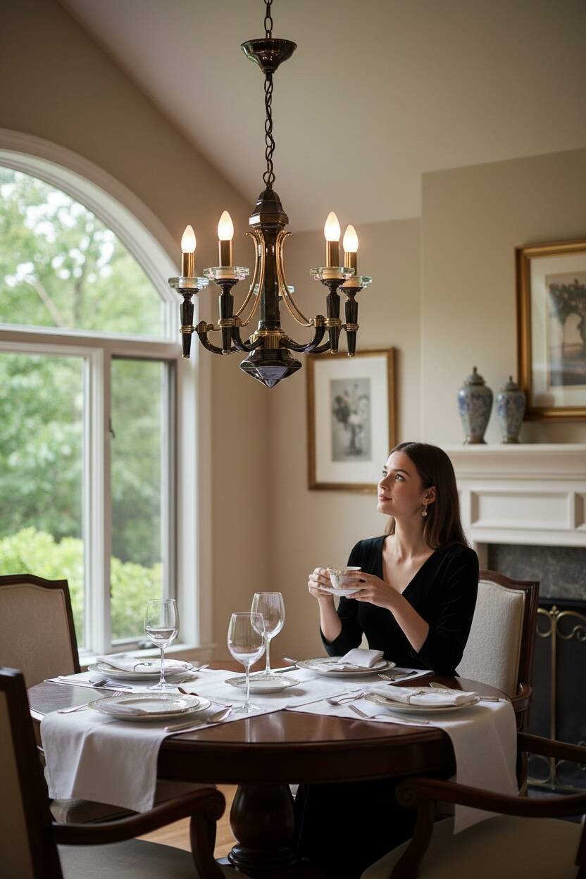 Lustre Lampart en laiton et cristal, années 1970