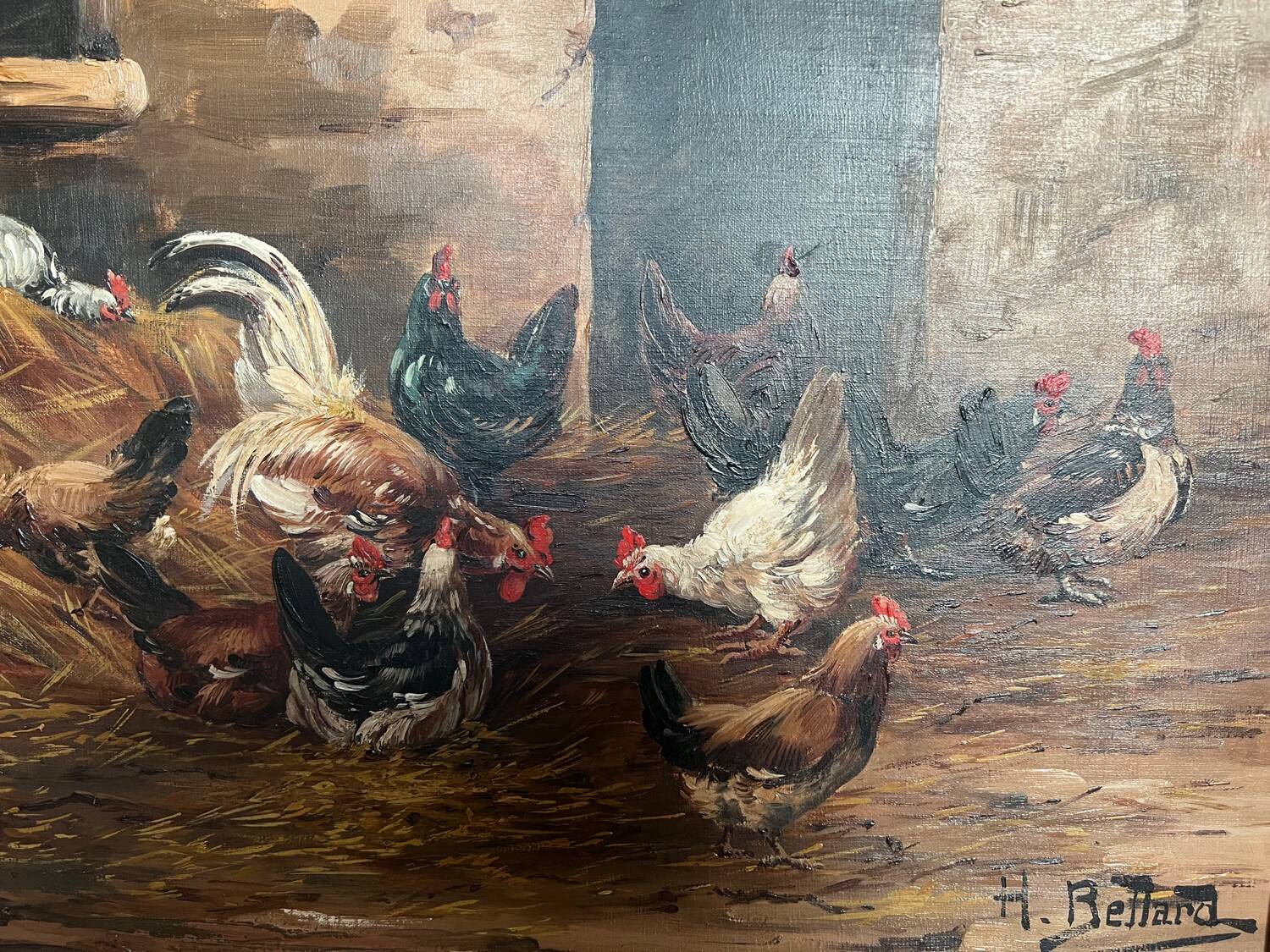 Old 19th century painting of the lower courtyard