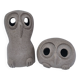 Deux chouettes céramique non émaillée design