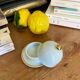 "Petite cloche" butter dish in white and gold porcelain - 1970.