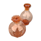 Duo of vintage pink glass bottles