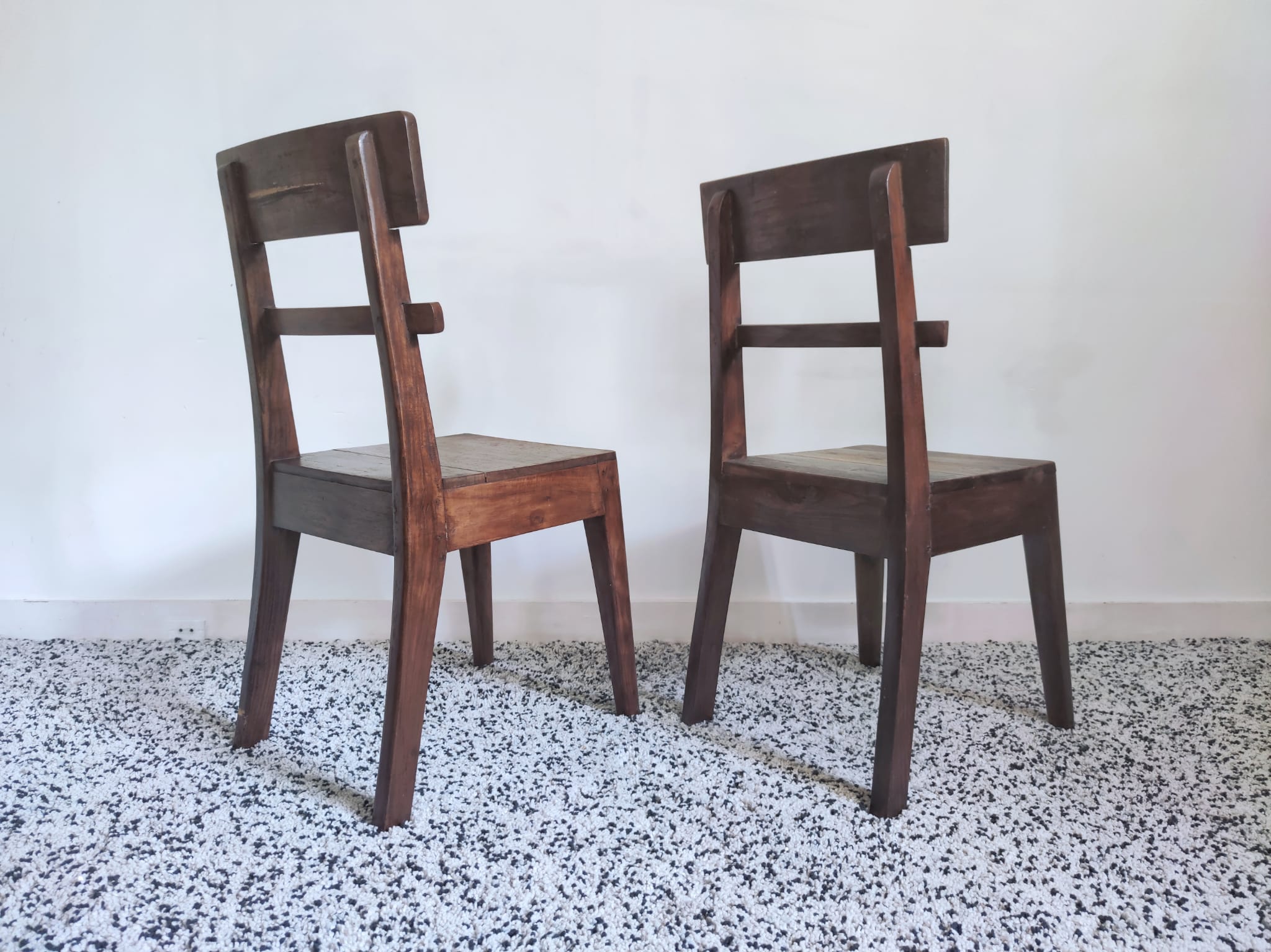 Pair of wooden chairs