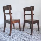 Pair of wooden chairs