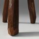 Tabouret en chêne fait main rustique, France, 19ème siècle