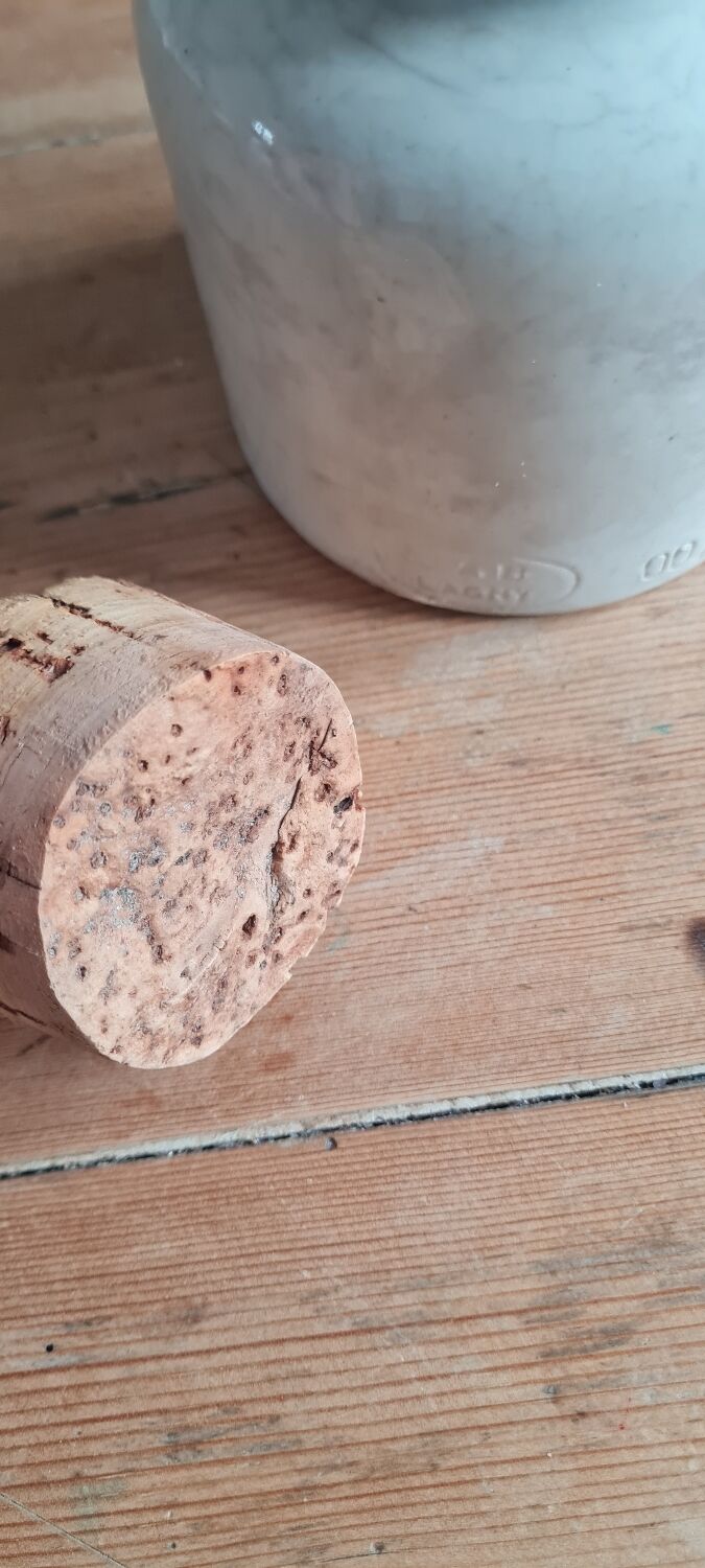 Stoneware mustard pot