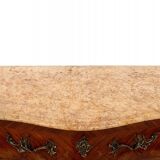 Inlaid chest of drawers with a marble top in the Louis XV style, France