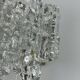 60s 70s wall lamp J.T. Kalmar Austria Ice Glass Wall Sconce Space Age