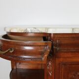 Half-moon shaped serving trolley