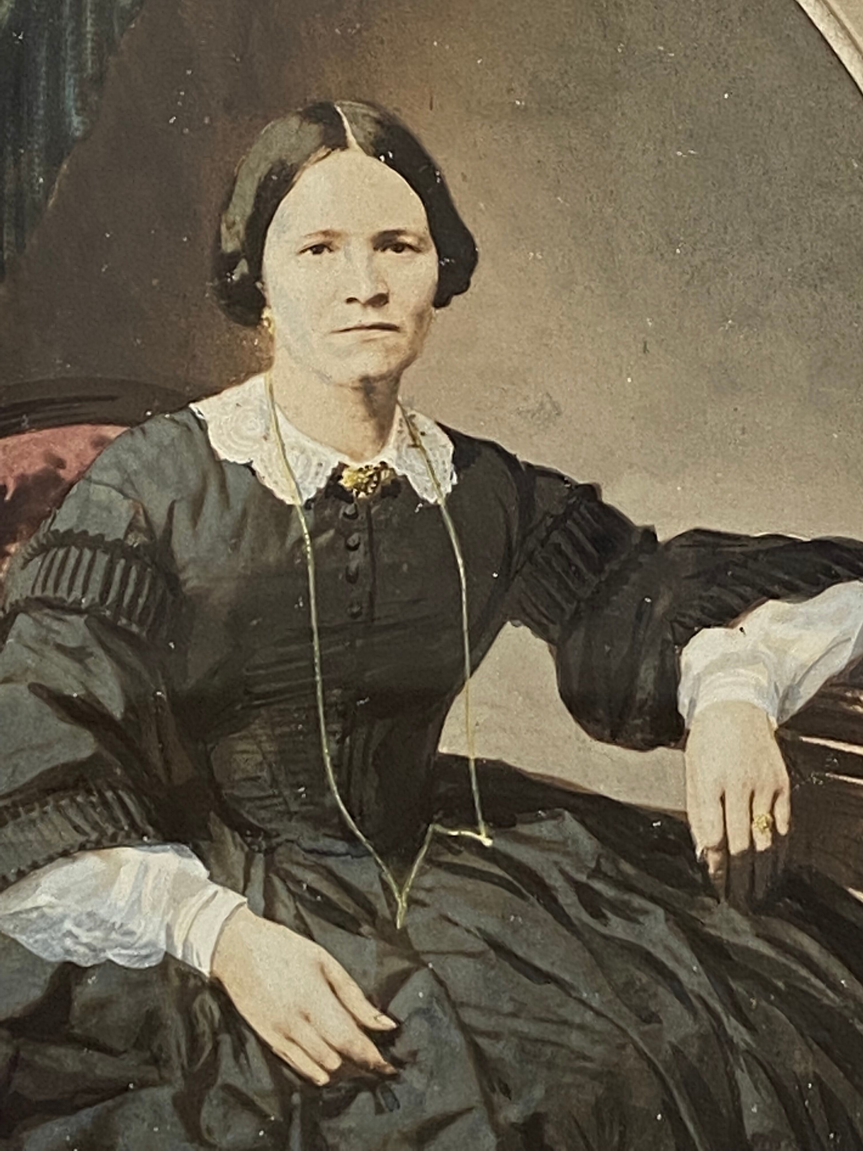 Enhanced photography - Alexandre Bertrand (1822-1889)- Golden frame - Circa 1865